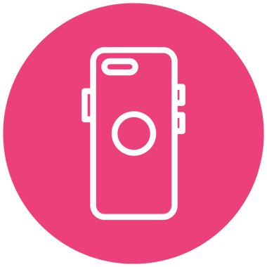 Cep telefonu simgesi, vektör illüstrasyonu