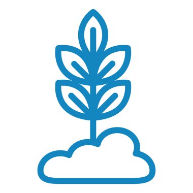 Bitki. Web simgesi basit illüstrasyon