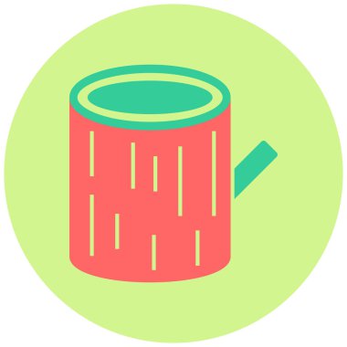 Kütük. Web simgesi basit illüstrasyon