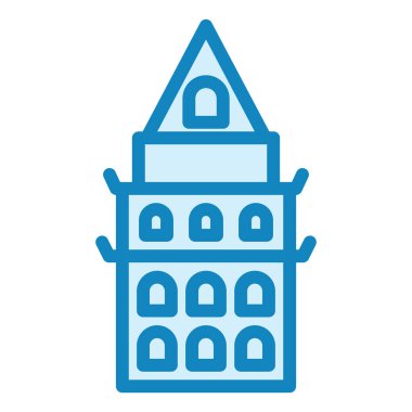 Galata Kulesi modern ikon vektör illüstrasyonu  