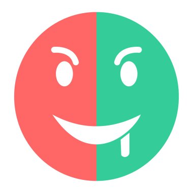 Mutlu yüz simgesi ikon vektör illüstrasyon tasarımı