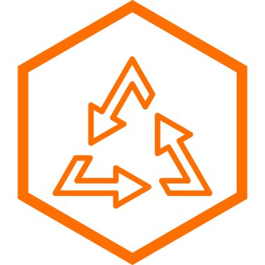 Geri dönüşüm işareti vektör çizim