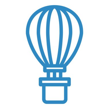 sıcak hava balonu simgesi, vektör illüstrasyonu