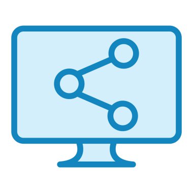 Paylaş. Web simgesi basit illüstrasyon