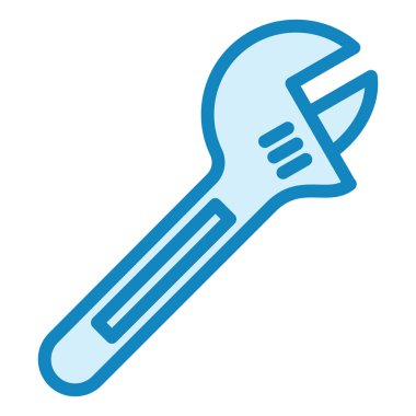 Anahtar aracı simgesi vektörü. Anahtar tamiri. izole edilmiş sınır sembolü çizimi