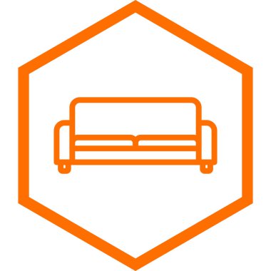 kanepe ikonu vektör illüstrasyonu