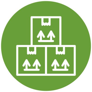 Kutu. Web simgesi basit illüstrasyon