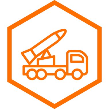 Kamyon Simgesi Moda Biçiminde İzole Arkaplan