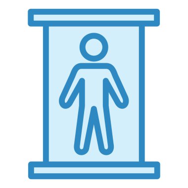 Vücut tarama simgesi, vektör illüstrasyonu basit tasarım 