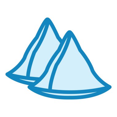 Samosas modern simge vektör illüstrasyonu 