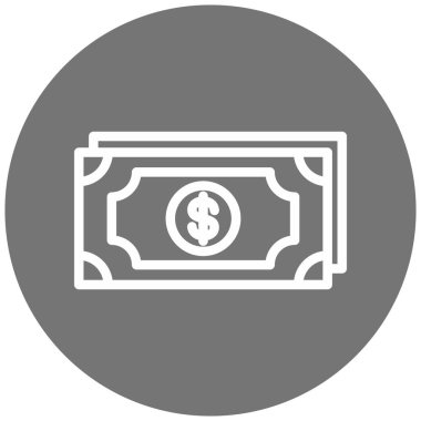 Dolar. Web simgesi basit illüstrasyon