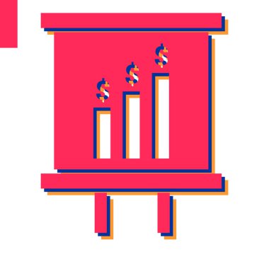 işletme büyüme grafiği ikon vektör çizimi tasarımı