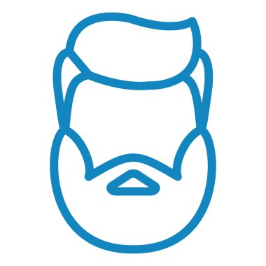 Sakallı adam simgesinin vektör çizimi