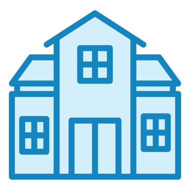 Okul. Web simgesi basit illüstrasyon 