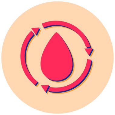 Su Geri Dönüşüm simgesinin vektör çizimi