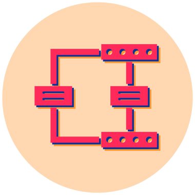 şebeke. Web simgesi basit illüstrasyon