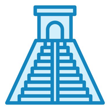 Meksika Piramidi Modern ikon vektör çizimi  