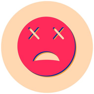 üzgün yüz ifadesi vektör simgesi