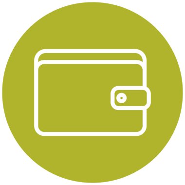 Cüzdan. Web simgesi basit illüstrasyon