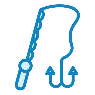 balıkçı çubuğu modern ikon vektör illüstrasyonu 