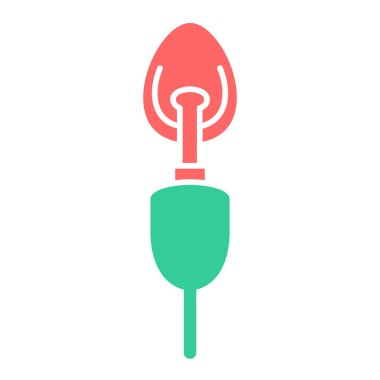 Oksijen maskesi simgesi, vektör illüstrasyonu basit tasarım