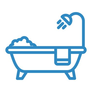 Küvet ikonu vektör illüstrasyonu