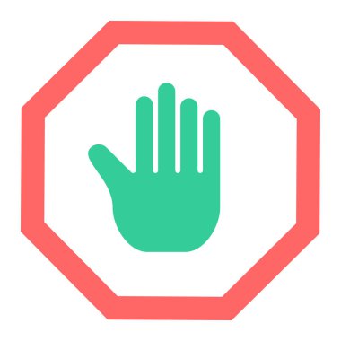 Dur işareti. Web simgesi