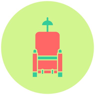 Koltuk. Web simgesi vektör illüstrasyonu