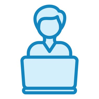 Casus modern simge vektör illüstrasyonunun izlenmesi