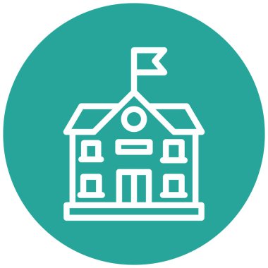 Bir okul simgesinin vektör illüstrasyonu