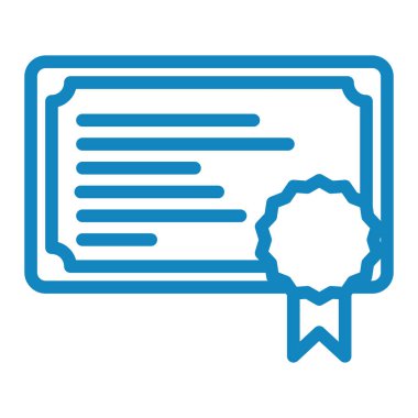 Sertifika ikonu vektör illüstrasyonu