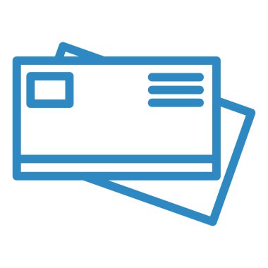 Zarflar web simgesi. Basit resimleme