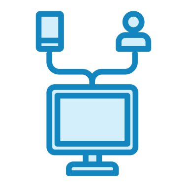 Bağlı simge vektör illüstrasyonu