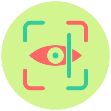 Retina taraması. Web simgesi basit illüstrasyon