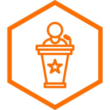 Podyum. Web simgesi basit illüstrasyon