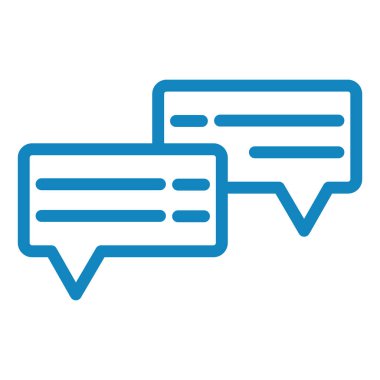 Sohbet mesajı vektör illüstrasyonu