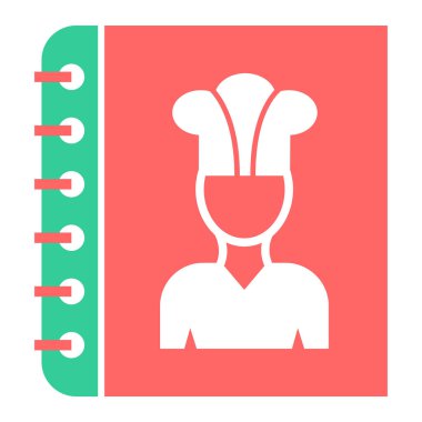 Moda tasarım tarzında şef ikonu. Projeniz için boş alanı olan beyaz arka planda izole edilmiş bir aşçı. vektör