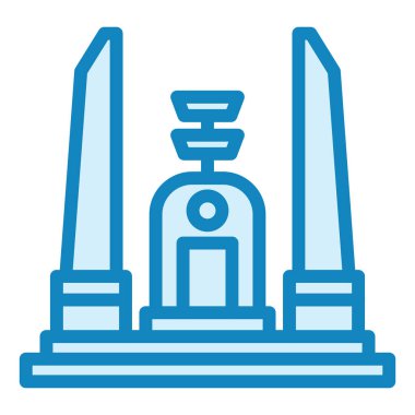 Demokrasi Anıtı Modern ikon vektör illüstrasyonu 