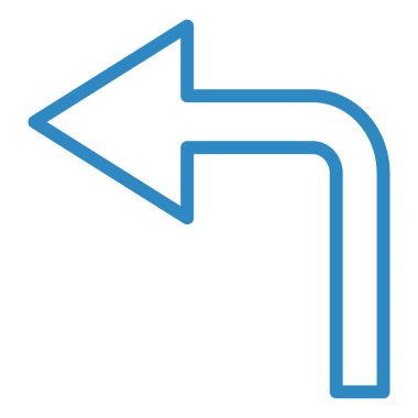 çizgi ok sol vektör simgesi. biçim yuvarlak açılı düz renkli simgelerdir, beyaz renk, ışık