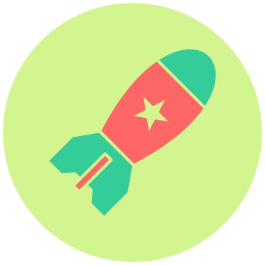 Atom bombası. Web simgesi basit illüstrasyon