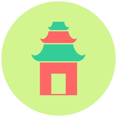 Tapınak. Web simgesi basit illüstrasyon