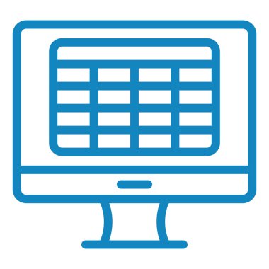 Bilgisayar. Web simgesi basit illüstrasyon