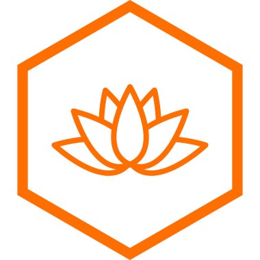 Nilüfer çiçeği ikonu vektör illüstrasyonu