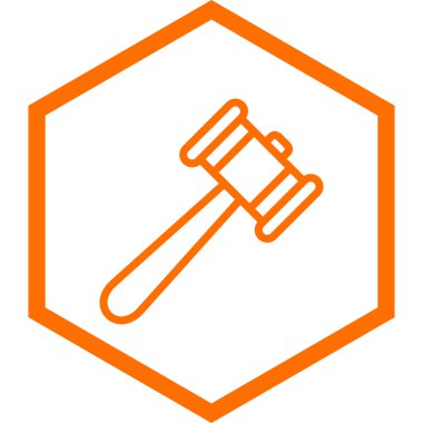 Müzayede çekici ikonu. vektör illüstrasyonu