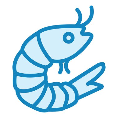 Karides modern simge vektör illüstrasyonu 