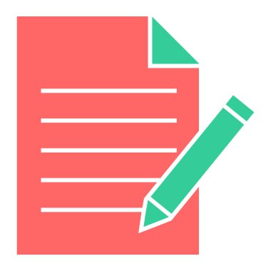 Belge. Web simgesi basit illüstrasyon