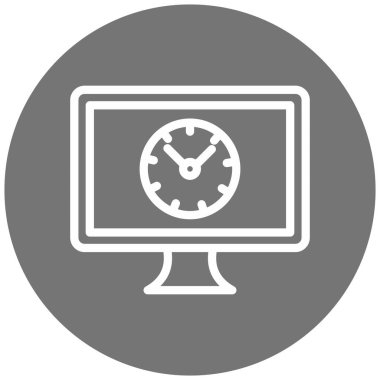 Bilgisayar. Web simgesi basit illüstrasyon