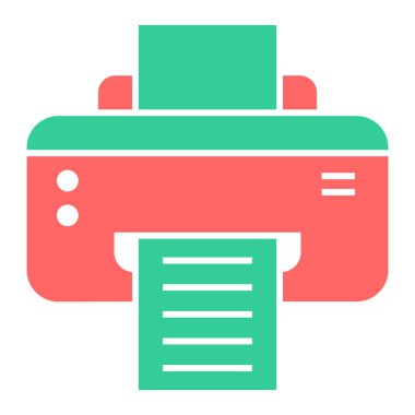 Yazıcı. Web simgesi basit illüstrasyon