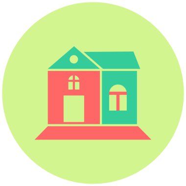 Çiftlik evi. Web simgesi basit illüstrasyon