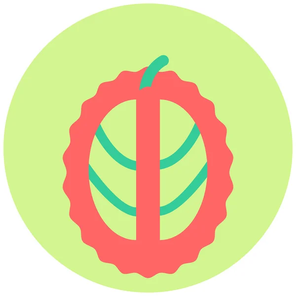 Durian Vagyok Web Ikon Egyszerű Illusztráció — Stock Vector